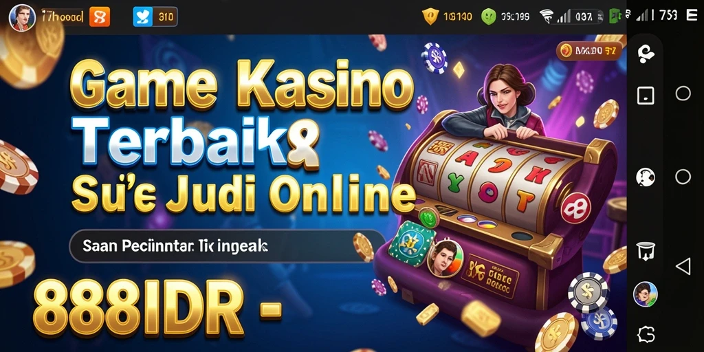 Tampilan menarik dari gameplay kasino di 888IDR.