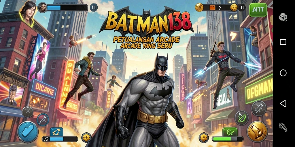 Tangkapan layar utama BATMAN138 menampilkan momen aksi seru di dalam game Arcade.
