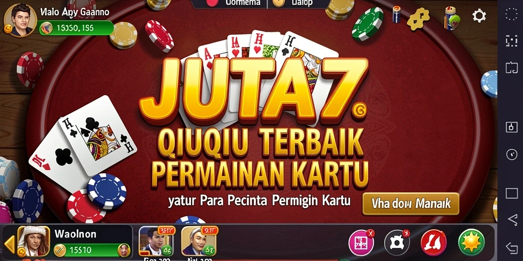 Tampilan gameplay seru dalam JUTA7 dengan aksi QiuQiu.