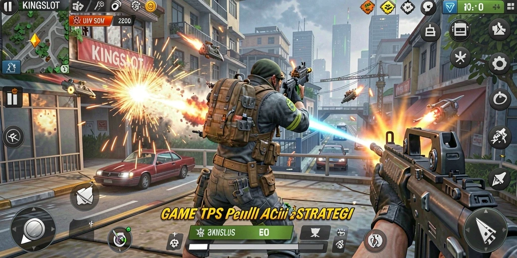 Screenshot menunjukkan aksi gameplay KINGSLOT yang mendebarkan.