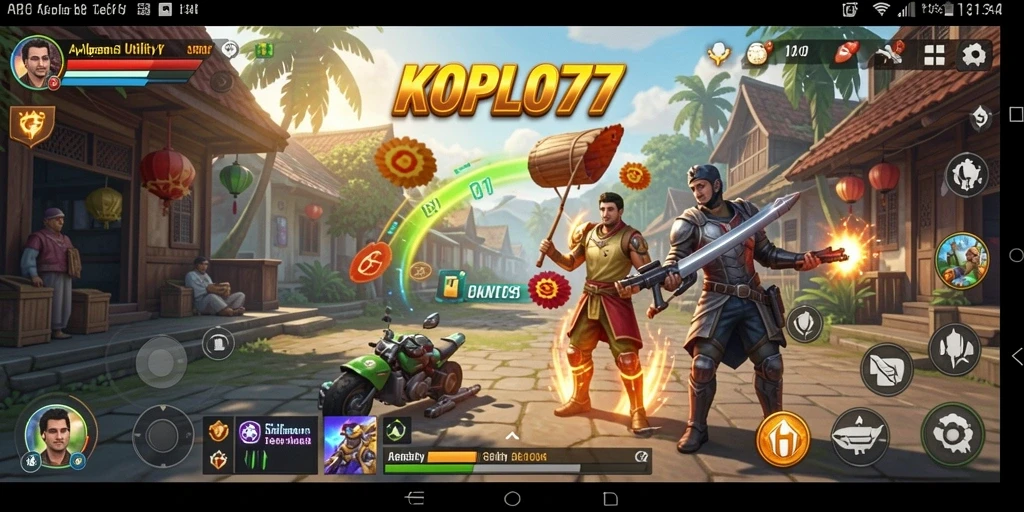 Tampilan aplikasi KOPLO77 dengan fitur-fitur Utility yang beragam.