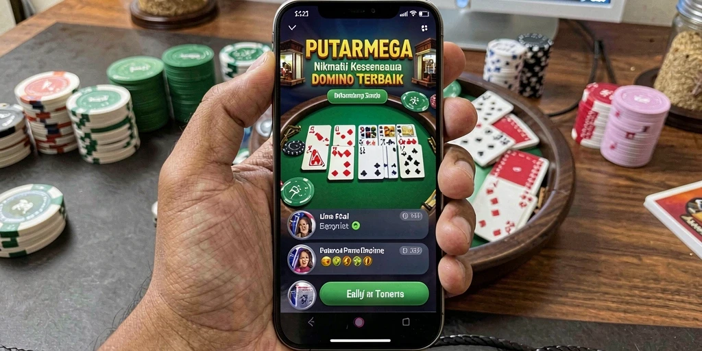 Tampilan gameplay PUTARMEGA yang menarik dalam permainan Domino.