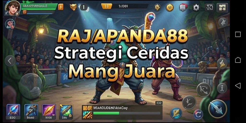 Tampilan gameplay RAJAPANDA88 dengan aksi strategi yang seru.