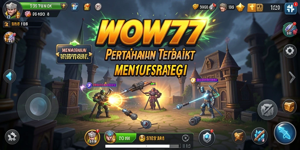 Tampilan strategi yang mendebarkan dalam game Tower Defense WOW77.