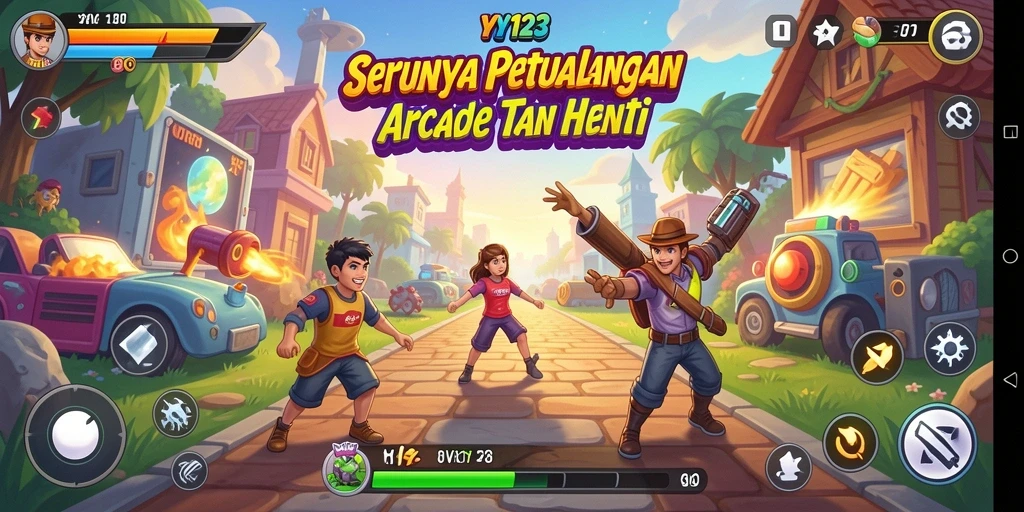 Tampilan seru gameplay arcade di YY123 dengan aksi cepat dan grafis menarik.