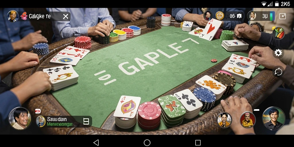 Tampilan gameplay seru dari ZK6 dengan fitur Gaple.